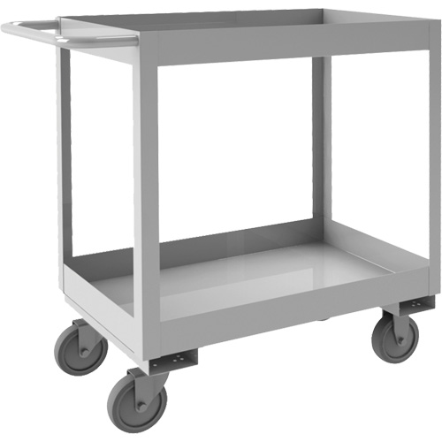 Industrial Grade Shelf Cart, 2 Tiers, 16" W x 34" H x 36-7/16" D, 600 lbs. Capacity M & M Nord Ouest Inc