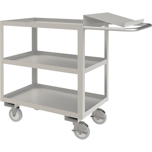 Industrial Grade Order Picking Cart, 39" H x 18-1/8" W x 45" D, 3 Shelves, 1200 lbs. Capacity M & M Nord Ouest Inc