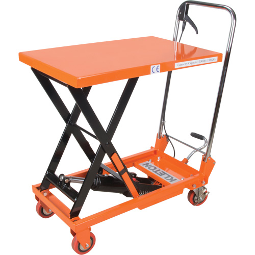 Hydraulic Scissor Lift Table, 27-1/2" L x 17-3/4" W, Steel, 330 lbs. Capacity M & M Nord Ouest Inc