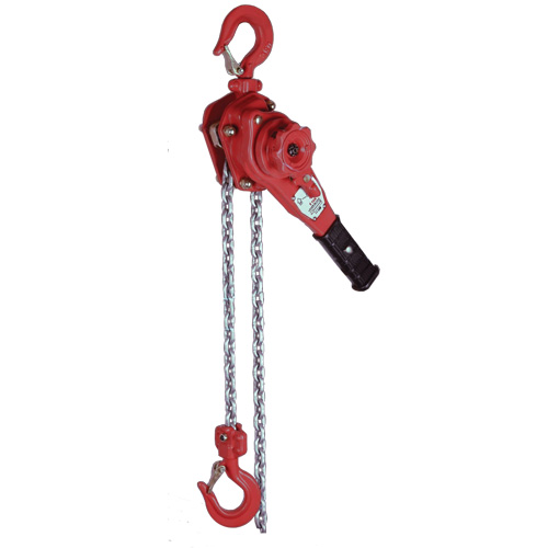 Palan &agrave; levier extr&ecirc;mement l&eacute;ger de la s&eacute;rie VQ, Lev&eacute;e 10', Cabacit&eacute; 2300 lb (1,6 tonne), Chaîne en Zinc M & M Nord Ouest Inc