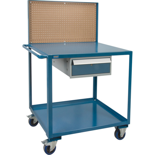 Chariot de service mobile, 2 Tiers, 24" la x 57" h x 40" p, Capacit&eacute; 1200 lb M & M Nord Ouest Inc