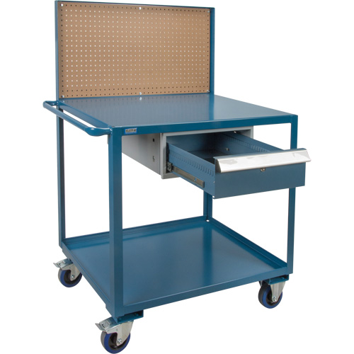 Chariot de service mobile, 2 Tiers, 24" la x 57" h x 40" p, Capacit&eacute; 1200 lb M & M Nord Ouest Inc