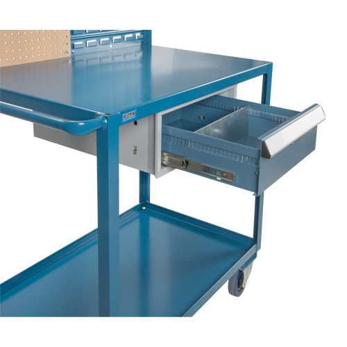 Chariot de service mobile, 2 Tiers, 24" la x 57" h x 40" p, Capacit&eacute; 1200 lb M & M Nord Ouest Inc