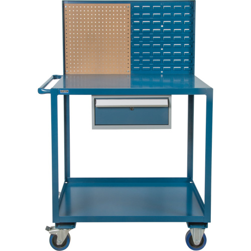 Chariot de service mobile, 2 Tiers, 24" la x 57" h x 40" p, Capacit&eacute; 1200 lb M & M Nord Ouest Inc