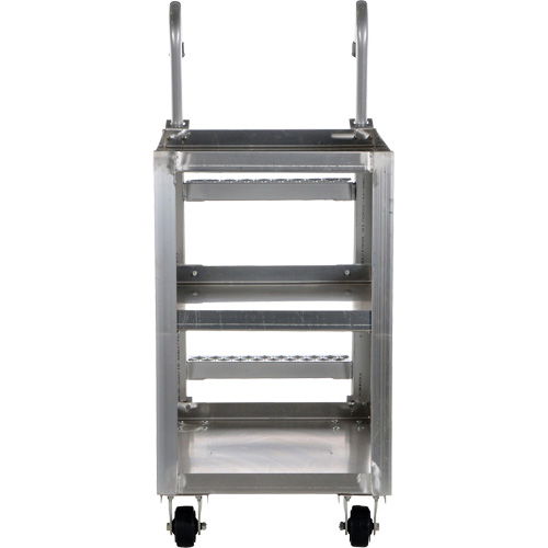 Stockpicker Truck, Aluminum, 21-7/8" W x 40" D, 3 Shelves, 660 lbs. Capacity M & M Nord Ouest Inc