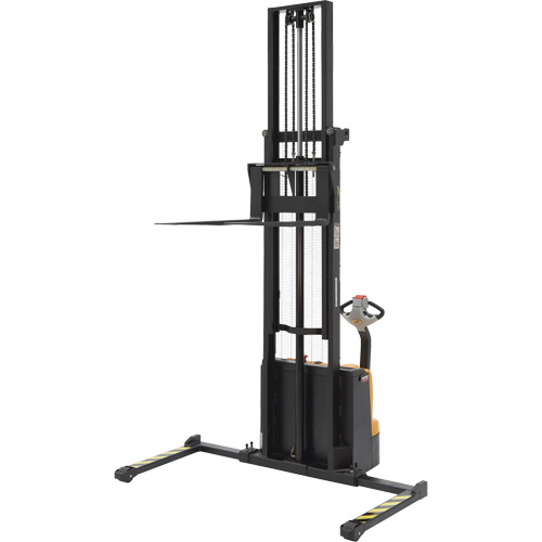 Double Mast Stacker, Electric Operated, 2200 lbs. Capacity, 150" Max Lift M & M Nord Ouest Inc