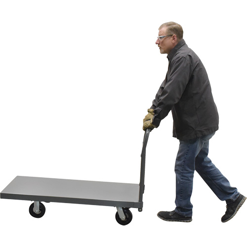 Platform Truck, 48" L x 24" W, 2000 lbs. Capacity, Rubber Casters M & M Nord Ouest Inc