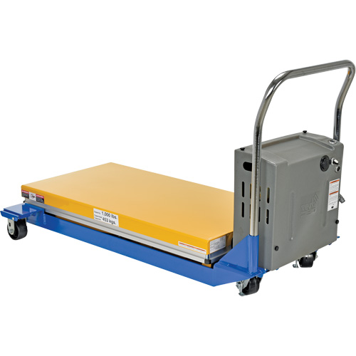 Table &eacute;l&eacute;vatrice aliment&eacute;e c. c. et manuelle &agrave; ciseaux, Acier, 48" lo x 24" la, Capacit&eacute; 1000 lb M & M Nord Ouest Inc