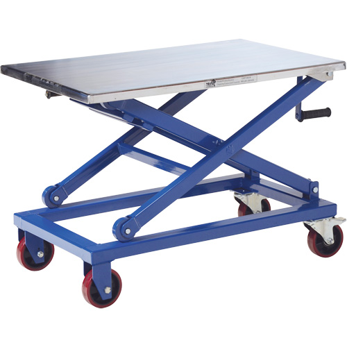 Table &eacute;l&eacute;vatrice manuelle &agrave; ciseaux, 37" lo x 23-1/2" la, Acier, Capacit&eacute; 660 lb M & M Nord Ouest Inc