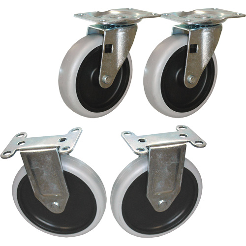 Ensemble de roulettes pour chariot &agrave; tablettes M & M Nord Ouest Inc