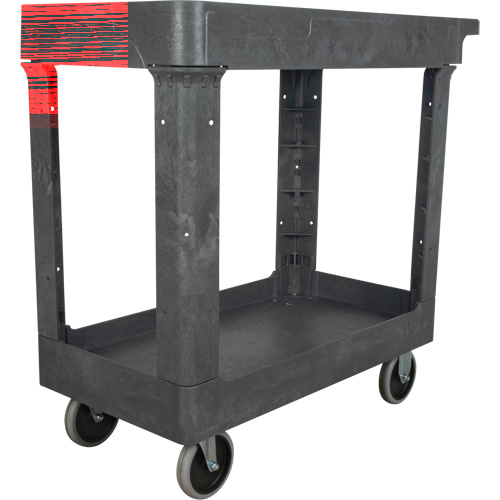 Chariot utilitaire pour l'entretien, 2 tiers, 16-1/2" x 32-1/2" x 34-1/2", Capacit&eacute; 550 lb M & M Nord Ouest Inc