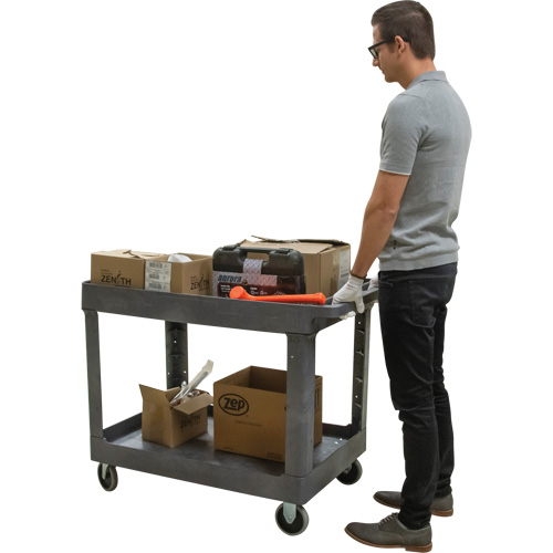 Utility Service Cart, 2 Tiers, 24-5/8" x 32-1/2" x 40", 550 lbs. Capacity M & M Nord Ouest Inc