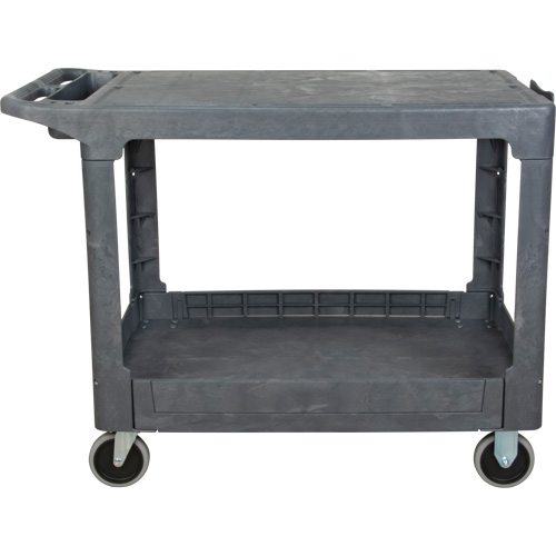 Flat-Shelf Utility Service Cart, 2 Tiers, 25-1/4" x 32-1/4" x 44", 550 lbs. Capacity M & M Nord Ouest Inc
