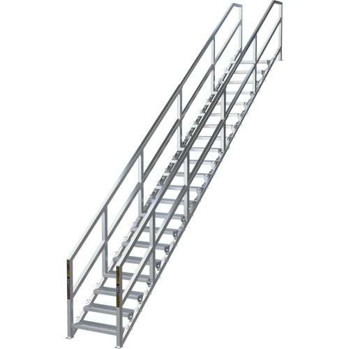 SmartStairs 17-21 Steps Modular Construction Stair System, 157-1/2" H M & M Nord Ouest Inc
