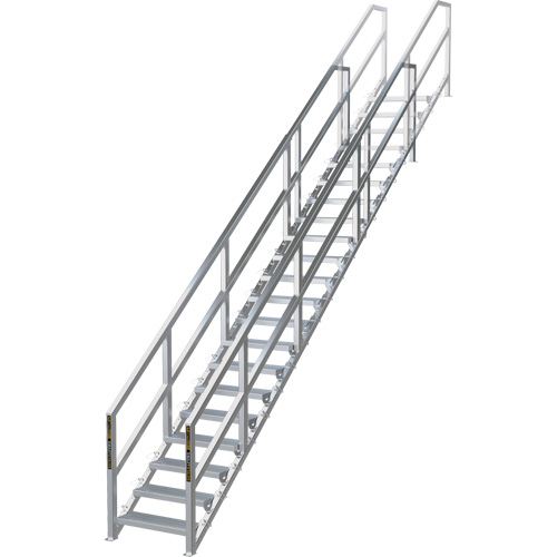 SmartStairs 17-21 Steps Modular Construction Stair System, 157-1/2" H M & M Nord Ouest Inc