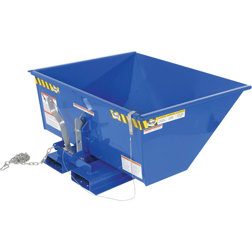 Conteneur autobasculeur en style D &agrave; profil bas, Acier, 1/2 vg³, Bleu M & M Nord Ouest Inc