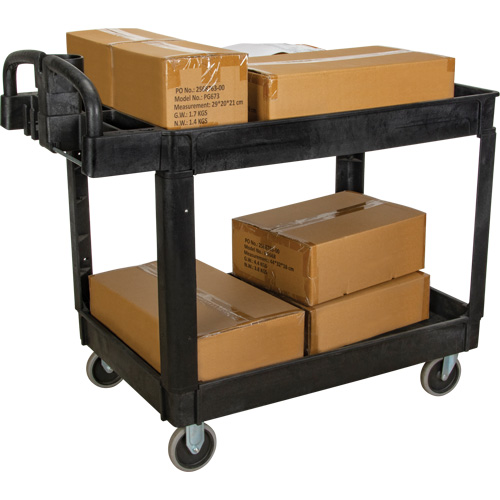 Utility Cart, 2 Tiers, 25-5/8" x 33-1/2" x 43-3/4", 550 lbs. Capacity M & M Nord Ouest Inc