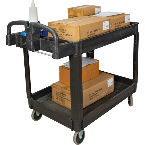 Utility Cart, 2 Tiers, 25-5/8" x 33-1/2" x 43-3/4", 550 lbs. Capacity M & M Nord Ouest Inc