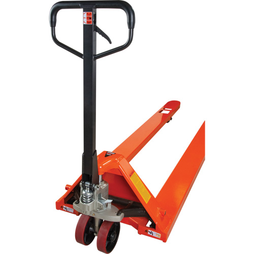 8' Long Fork Hydraulic Pallet Trucks, 96" L x 27" W, 4400 lbs. Capacity M & M Nord Ouest Inc