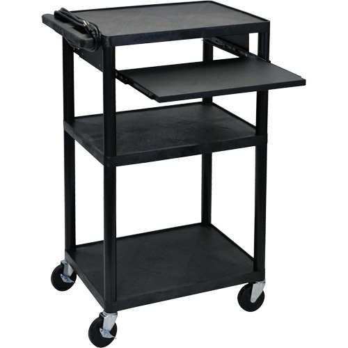 Chariot utilitaire &eacute;lectrique, 3 tiers, 24" x 42" x 18", Capacit&eacute; 300 lb M & M Nord Ouest Inc