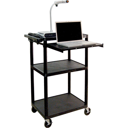 Chariot utilitaire &eacute;lectrique, 3 tiers, 24" x 42" x 18", Capacit&eacute; 300 lb M & M Nord Ouest Inc