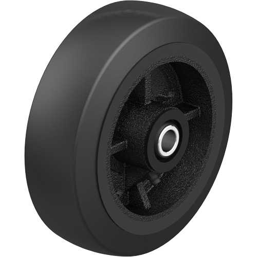 Roue en caoutchouc noir sur noyau en fonte noir, 12" (304,8 mm) dia. x 2-1/2" (64 mm) la, Capacit&eacute; de 396,8 lb (180 kg) M & M Nord Ouest Inc