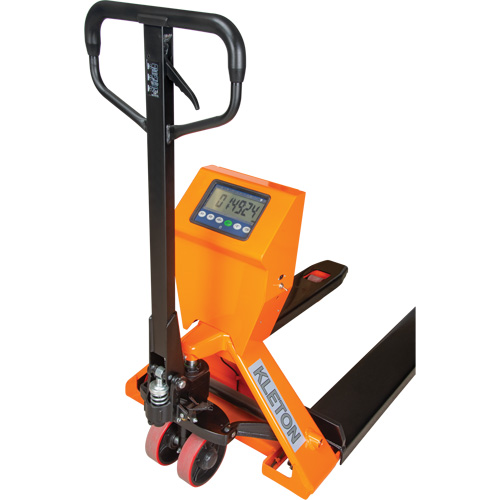 Digital Scale Pallet Truck, 44.5" L x 27.75" W, 4400 lbs. Cap. M & M Nord Ouest Inc