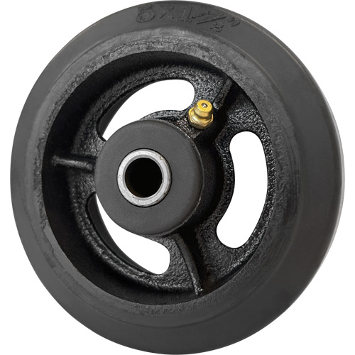 Roue en caoutchouc moul&eacute;, 5'' (127 mm) dia. x 1-1/2" (38 mm) la, Capacit&eacute; de 400 lb (181 kg) M & M Nord Ouest Inc
