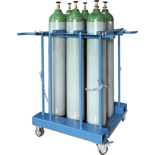 Support de rangement pour 6 cylindres pour chariot &eacute;l&eacute;vateur M & M Nord Ouest Inc