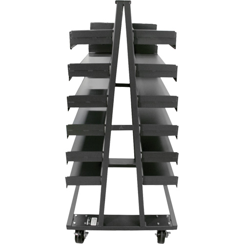 Double-Sided Heavy Duty A-Frame Cart with 12 Trays, 38" x 30" x 63", 2500 lbs. Capacity M & M Nord Ouest Inc