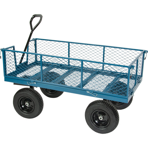 Wagon with Drop Sides, 24" W x 48" L, 800 lbs. Capacity M & M Nord Ouest Inc