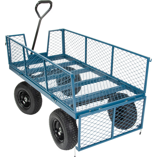 Wagon with Drop Sides, 24" W x 48" L, 800 lbs. Capacity M & M Nord Ouest Inc