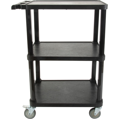 Utility Cart with Flat Shelf, 3 Tiers, 18-1/8" x 37-3/8" x 27-3/4", 330 lbs. Capacity M & M Nord Ouest Inc