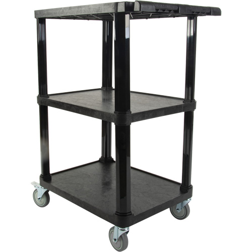 Utility Cart with Flat Shelf, 3 Tiers, 18-1/8" x 37-3/8" x 27-3/4", 330 lbs. Capacity M & M Nord Ouest Inc