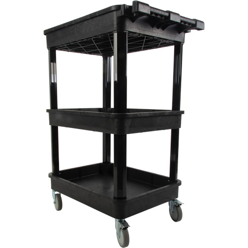 Chariot utilitaire avec tablette &agrave; bordure profonde, 3 tiers, 19" x 39-1/2" x 28-1/4", Capacit&eacute; 330 lb M & M Nord Ouest Inc