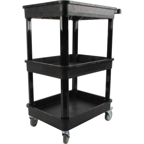 Chariot utilitaire avec tablette &agrave; bordure profonde, 3 tiers, 19" x 39-1/2" x 28-1/4", Capacit&eacute; 330 lb M & M Nord Ouest Inc