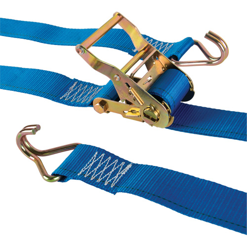 Tendeur d'arrimage utilitaire robuste, Crochet en J, 2" la x 20' lo, Charge d'utilisation 500 lb (227 kg) M & M Nord Ouest Inc