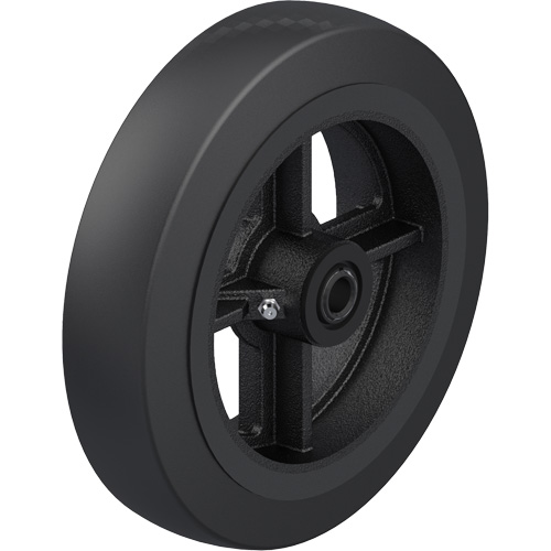Black Rubber on Cast Iron Core Wheel M & M Nord Ouest Inc