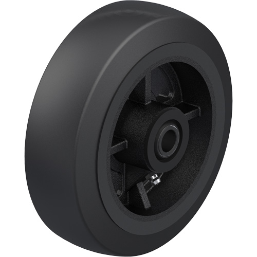 Black Rubber on Cast Iron Core Wheel M & M Nord Ouest Inc
