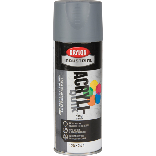 Industrial Acryli-Quik Lacquer, Grey, Very Flat, 12 oz., Aerosol Can M & M Nord Ouest Inc