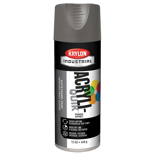 Laque industrielle Acryli-Quik, Gris, Tr&egrave;s mat, 12 oz, Canette a&eacute;rosol M & M Nord Ouest Inc