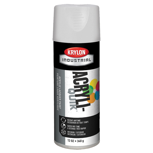 Laque industrielle Acryli-Quik, Blanc, Brillant, 12 oz, Canette a&eacute;rosol M & M Nord Ouest Inc