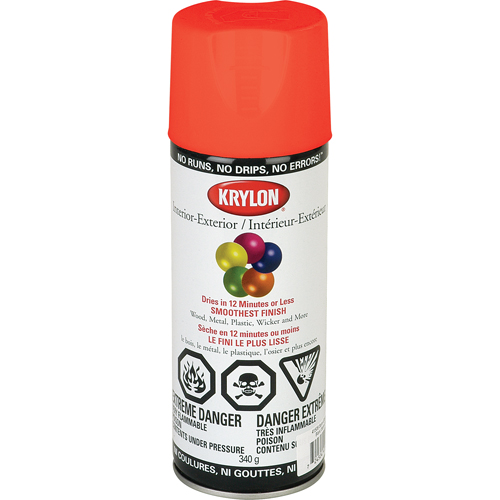 Fluorescent Spray Paint, Fluorescent Yellow/Orange, 11 oz., Aerosol Can M & M Nord Ouest Inc