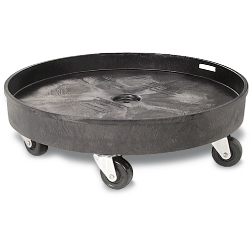Waste Container Dolly, Polyethylene, Black M & M Nord Ouest Inc