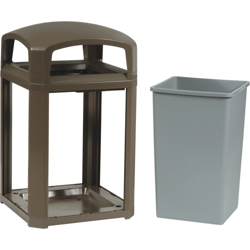 Landmark Series&reg; Classic Container Frame With Rigid Liner, Galvanized Steel, 35 US gal. M & M Nord Ouest Inc