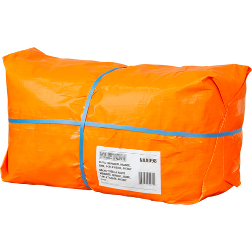 High-Visibility Heavy-Duty Woven Tarp, Polyethylene, Green/Orange, 40' x 60' x 12 mils M & M Nord Ouest Inc