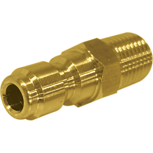 1/4" Male Brass Plated Quick Disconnect Plug M & M Nord Ouest Inc