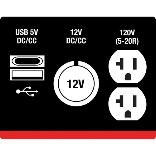 G&eacute;n&eacute;ratrice &agrave; onduleur, Surtension 2500 W, Nominale 1800 W, R&eacute;servoir 4,2 L M & M Nord Ouest Inc