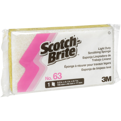 Scotch-Brite Light-Duty Scrub Sponge, Cellulose/Scrubbing, 3-1/2" W x 6" L M & M Nord Ouest Inc