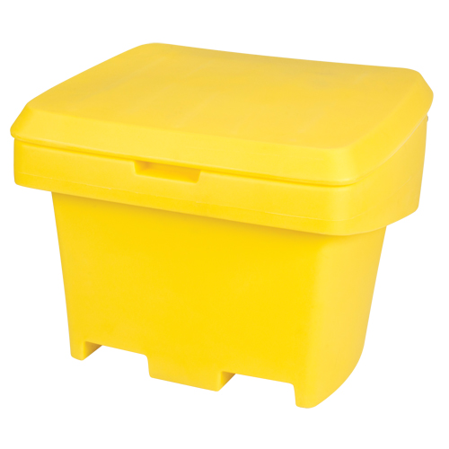 Heavy-Duty Outdoor Salt and Sand Storage Container, 30" x 24" x 24", 5.5 cu. Ft., Yellow M & M Nord Ouest Inc
